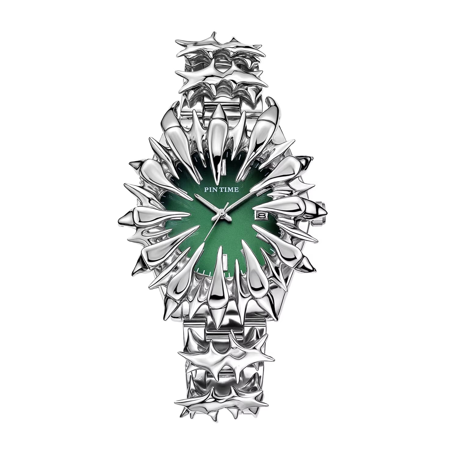 Special-Shaped Lightning Dragon Scale Spike Soldering Watch Design Heavy Industry Trend Y2K Watches Quirky Quartz Wristwatches