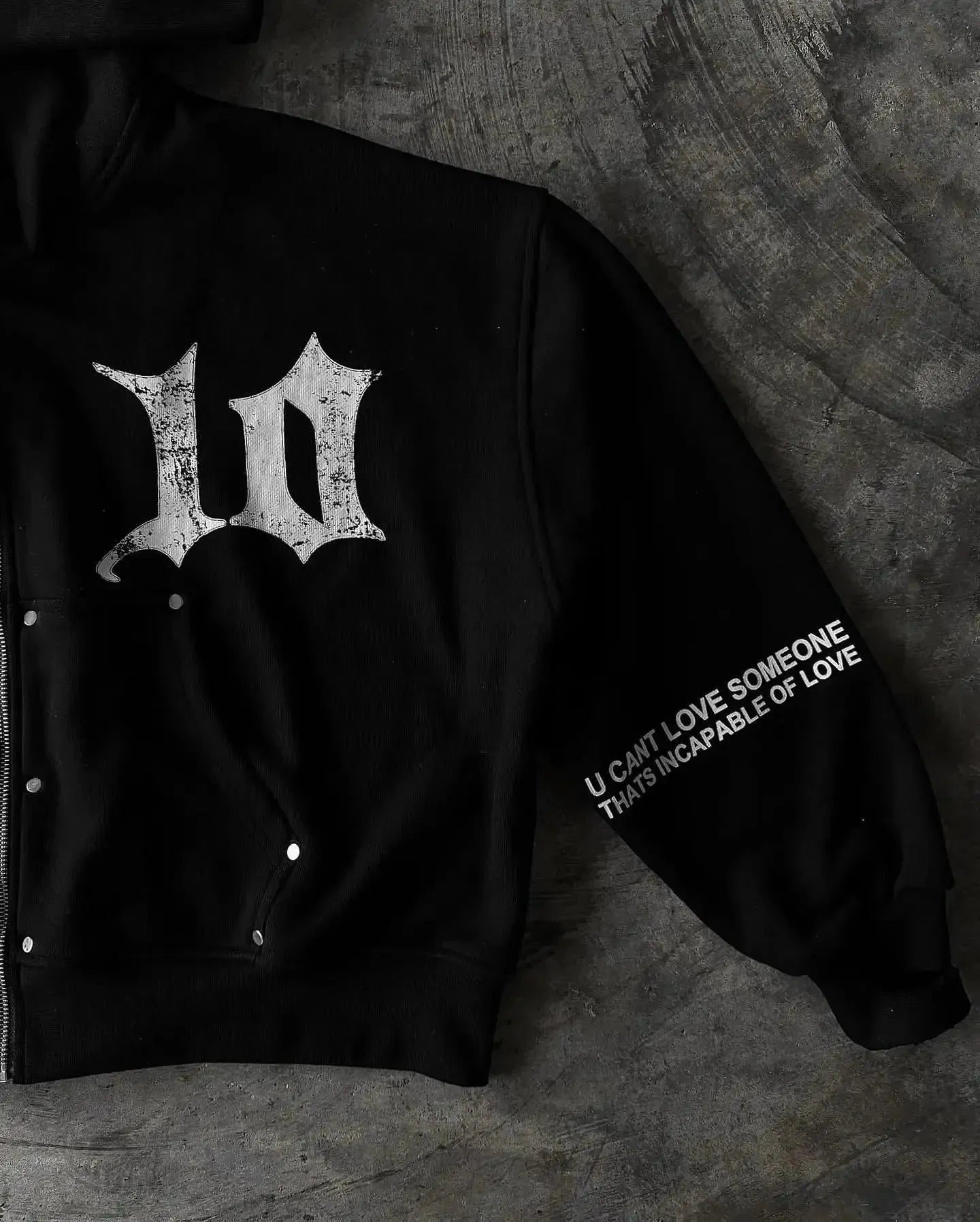 NARCISSIST Black Gothic Zip up Hoodies Retro Hip Hop Graphic Patchwork Hoodie Y2K Men Women Punk Patch Harajuku Jacket Clothing 241009