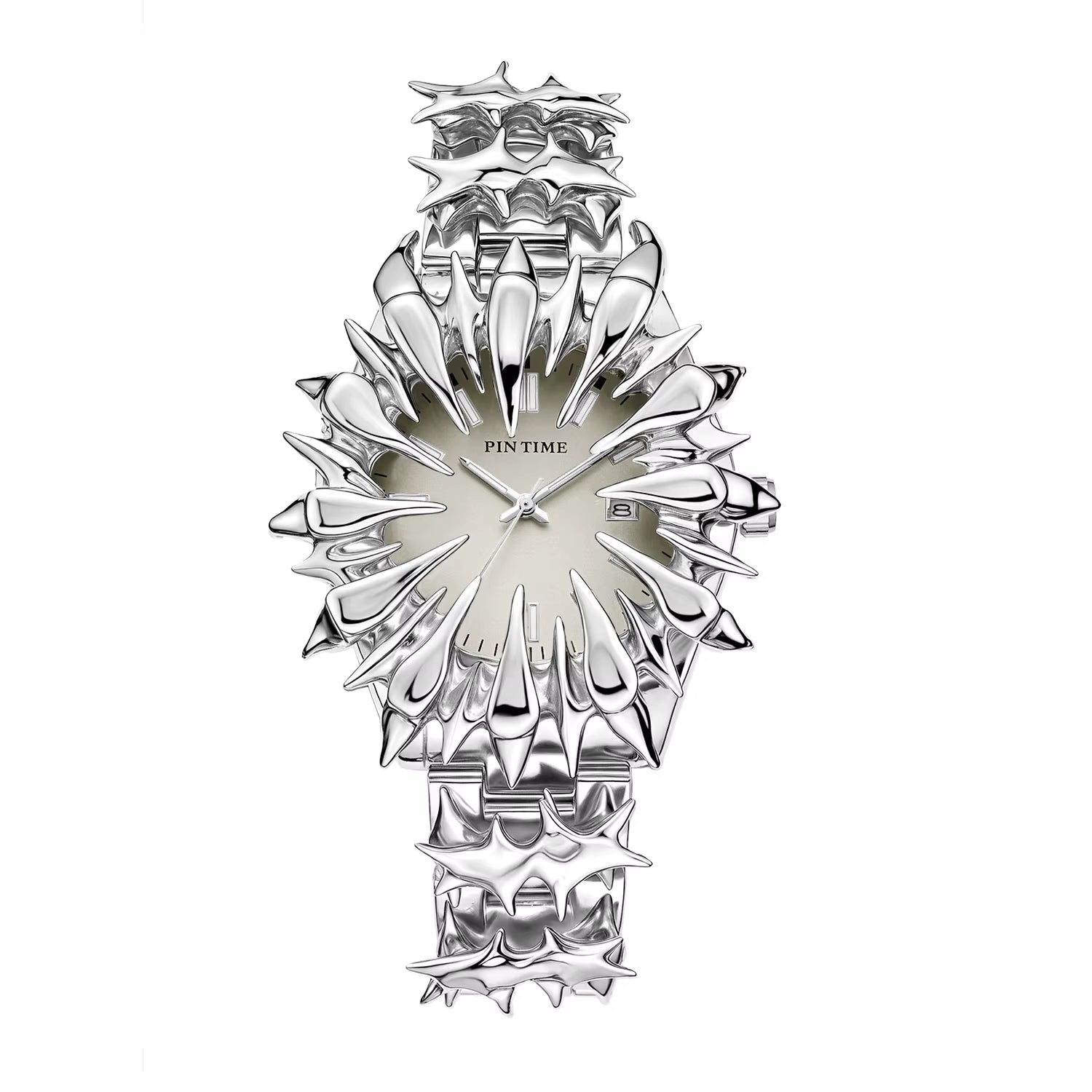 Special-Shaped Lightning Dragon Scale Spike Soldering Watch Design Heavy Industry Trend Y2K Watches Quirky Quartz Wristwatches