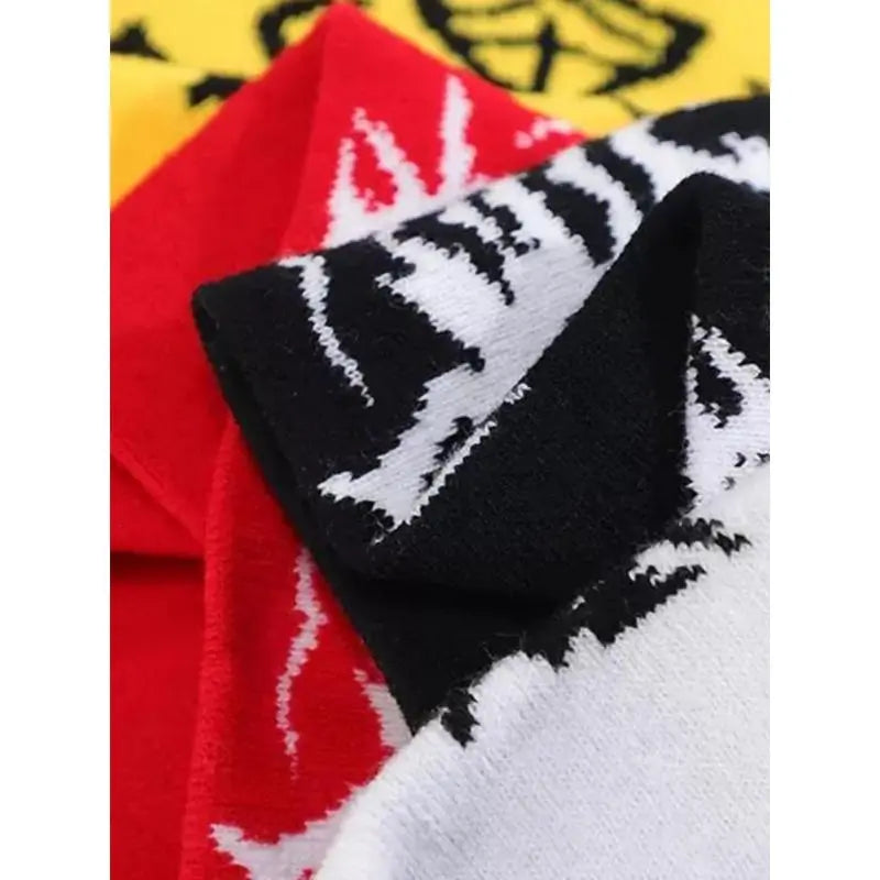 Unisex Fall Winter Beanie Hat Y2K Streetwear Knit Cap with Soft Stretch Fabric Warm Thick Ribbed Design for Outdoor Sports Casual Travel Daily Wear and Cold Weather Outfits Floral Jacquard Print